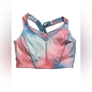 WAVVY PINK/BLUE TIE DYE SPORTS BRA- SIZE XS NWOT